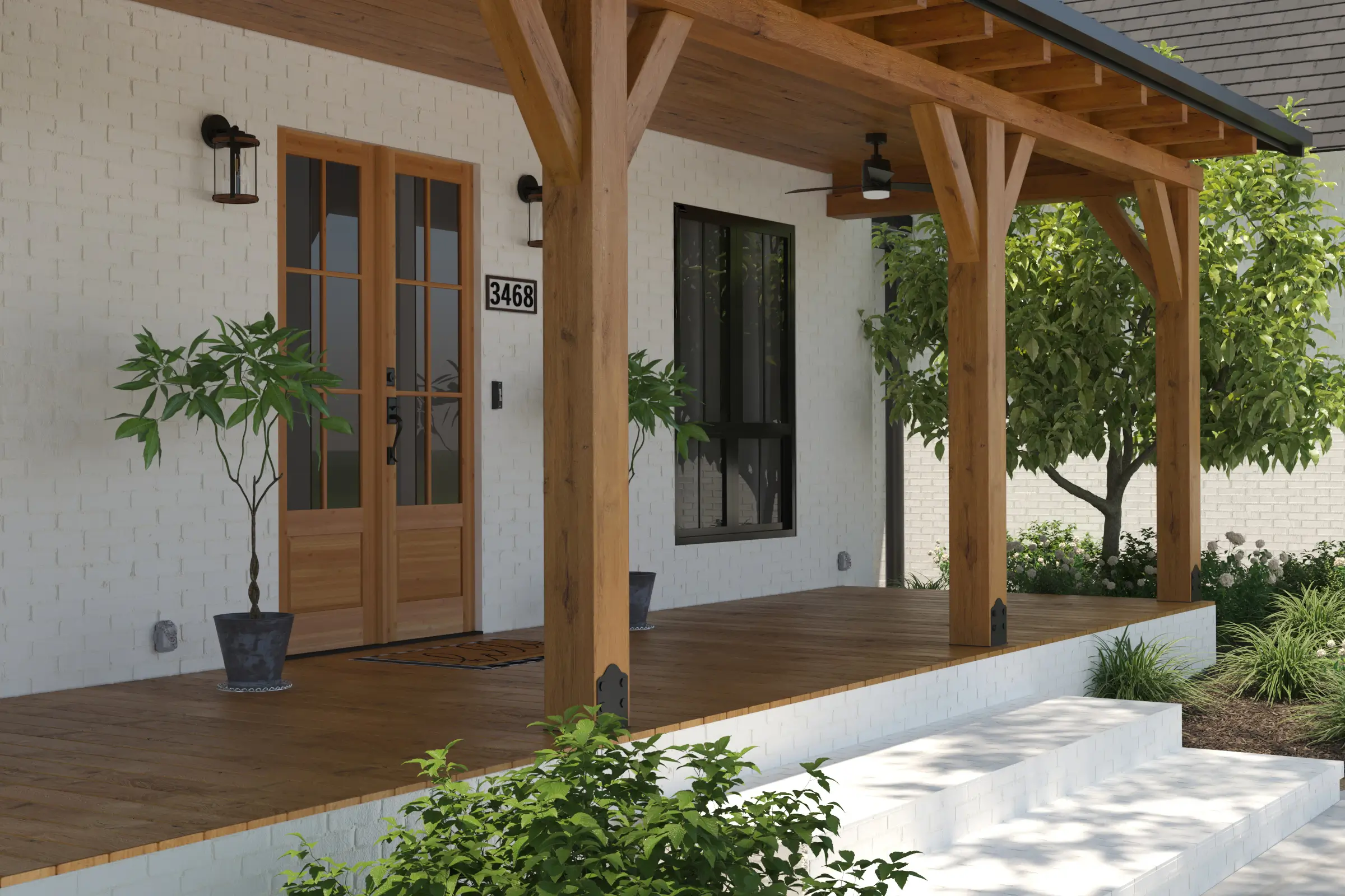 3d exterior Visualisation of exterior and lawn