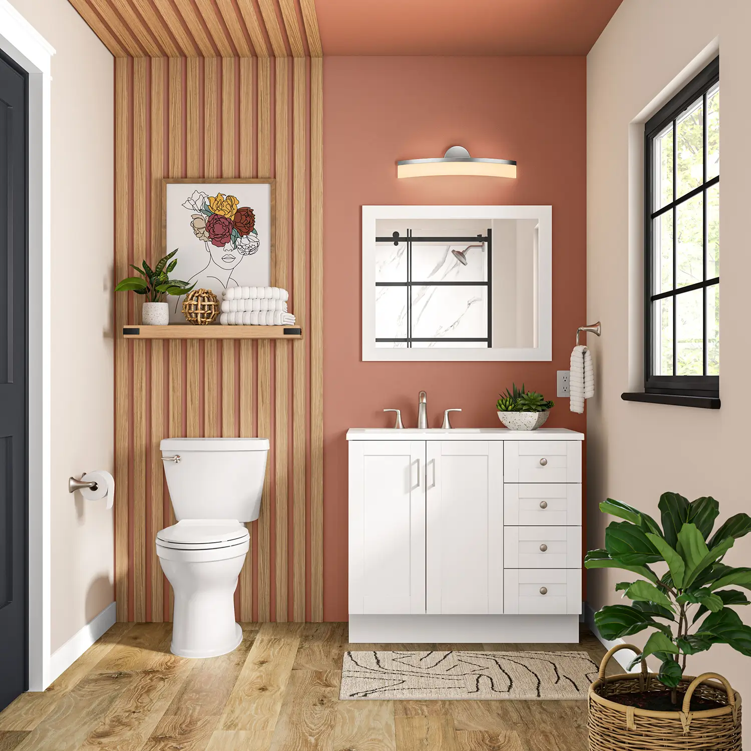 3d visualization of washroom