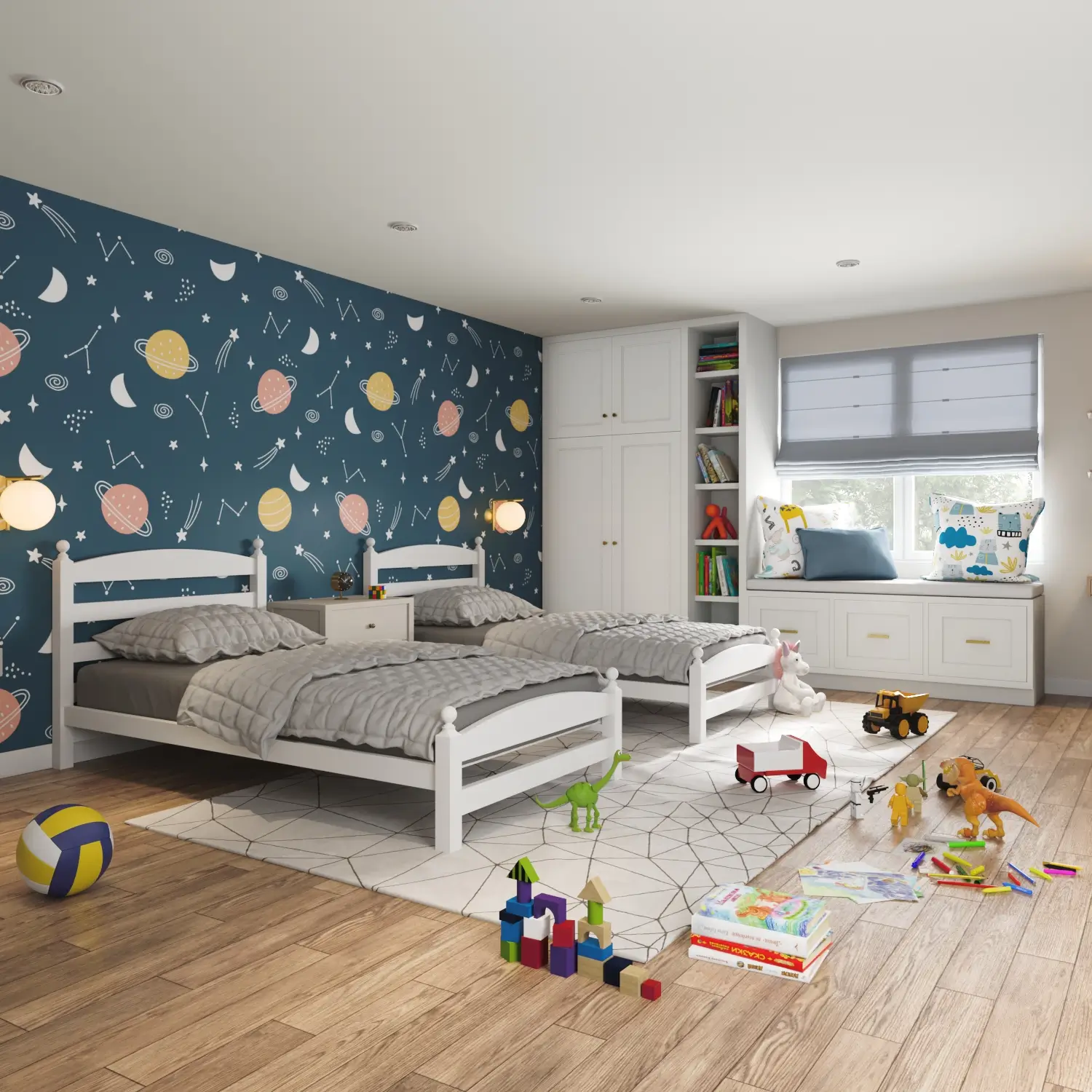 3d product visualisation of Kids bedroom