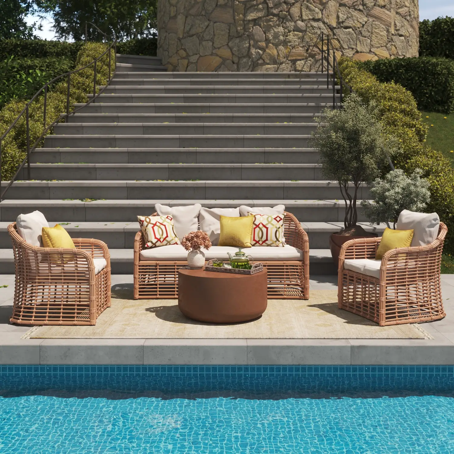 3d exterior Visualization of Pool