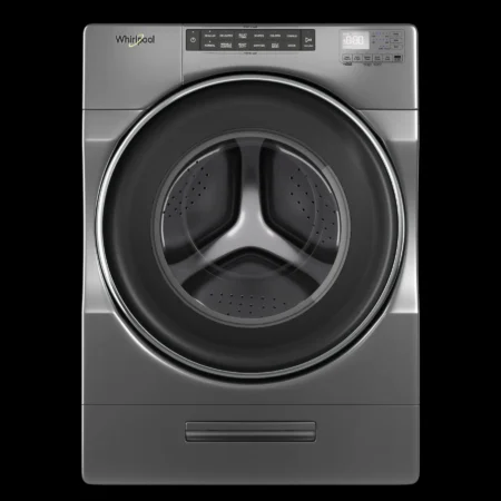 3D render of a modern washer for home appliance use.