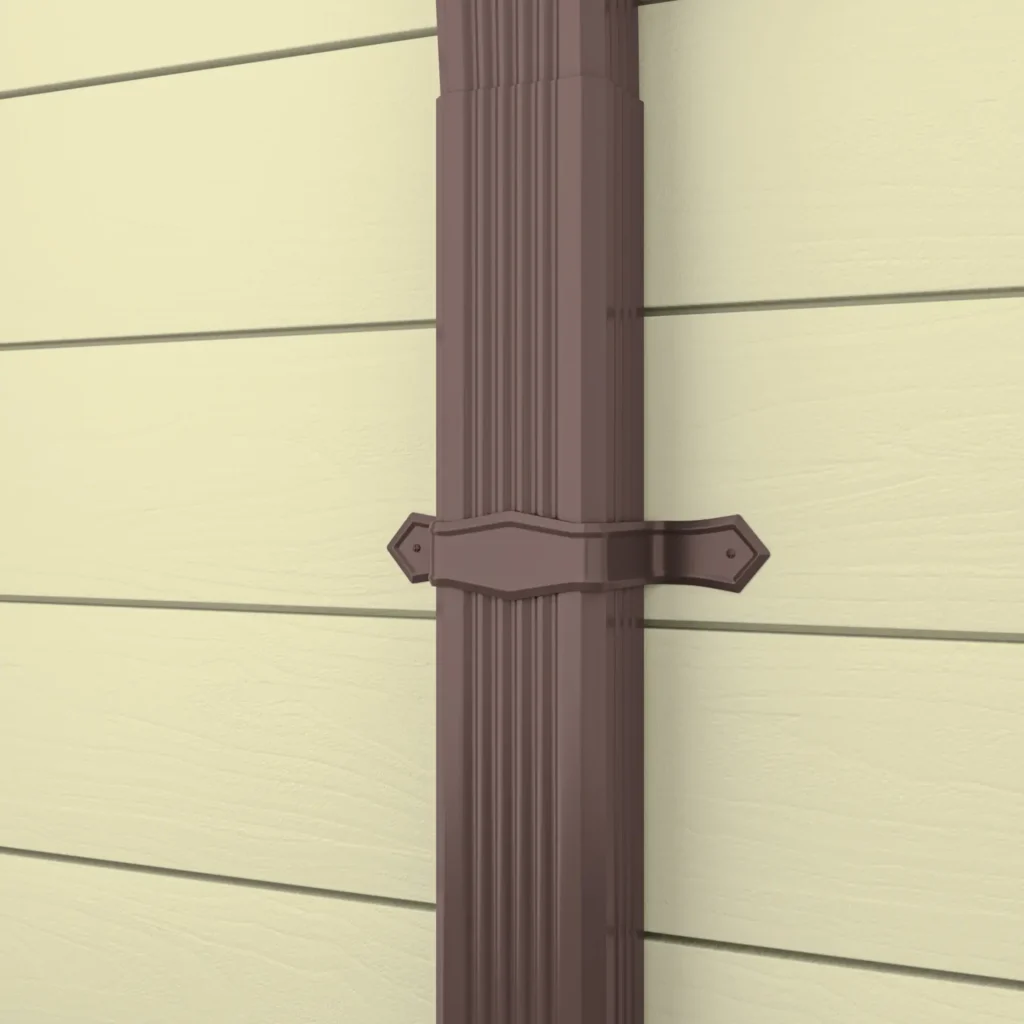 A 3D rendering of downspout connection 1, highlighting key visual details.