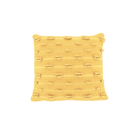 Yellow pillow in artistic 3D rendering for home decor.