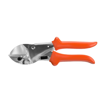 A hardware tools 3D rendering of metal cutters with orange handles used in the hardware industry.