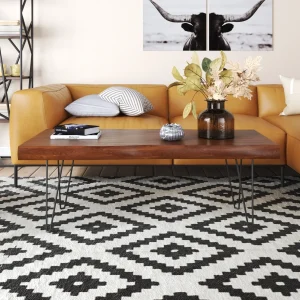 Interior rendering living room with a yellow sofa