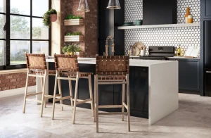 kitchen 3d rendering modern design with black cabinets