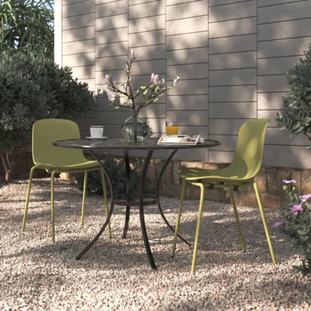 Patio dining set render highlighting outdoor furniture with minimalist design.