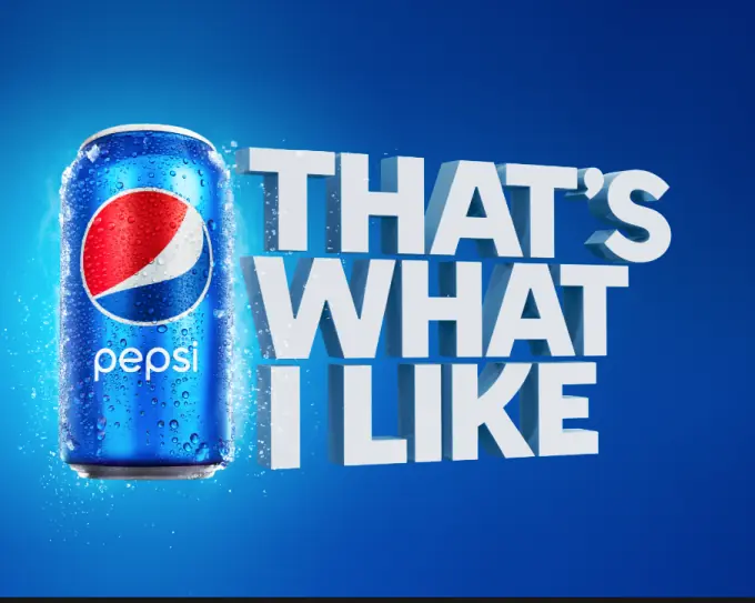 Pepsi can ad showcasing bold marketing message.