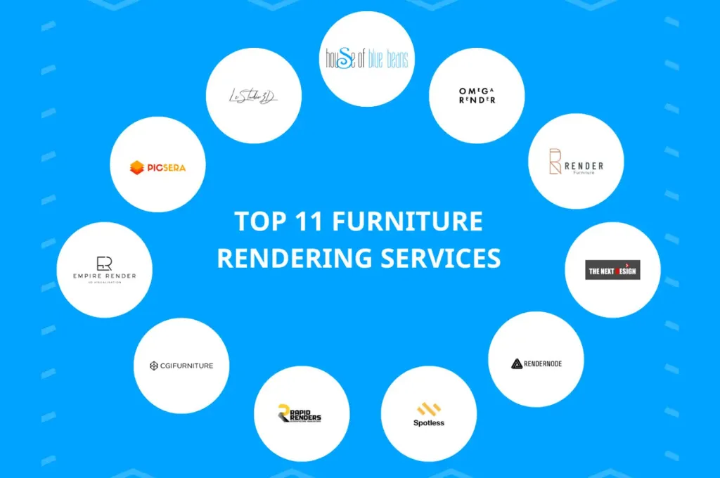 Top 11 Furniture Rendering Services for Furniture Industry.