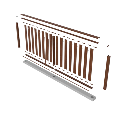 3D rendering assembly exploded view - building material 04