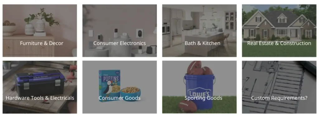 Various product categories rendered with CGI, showing how CGI works in product visualization.