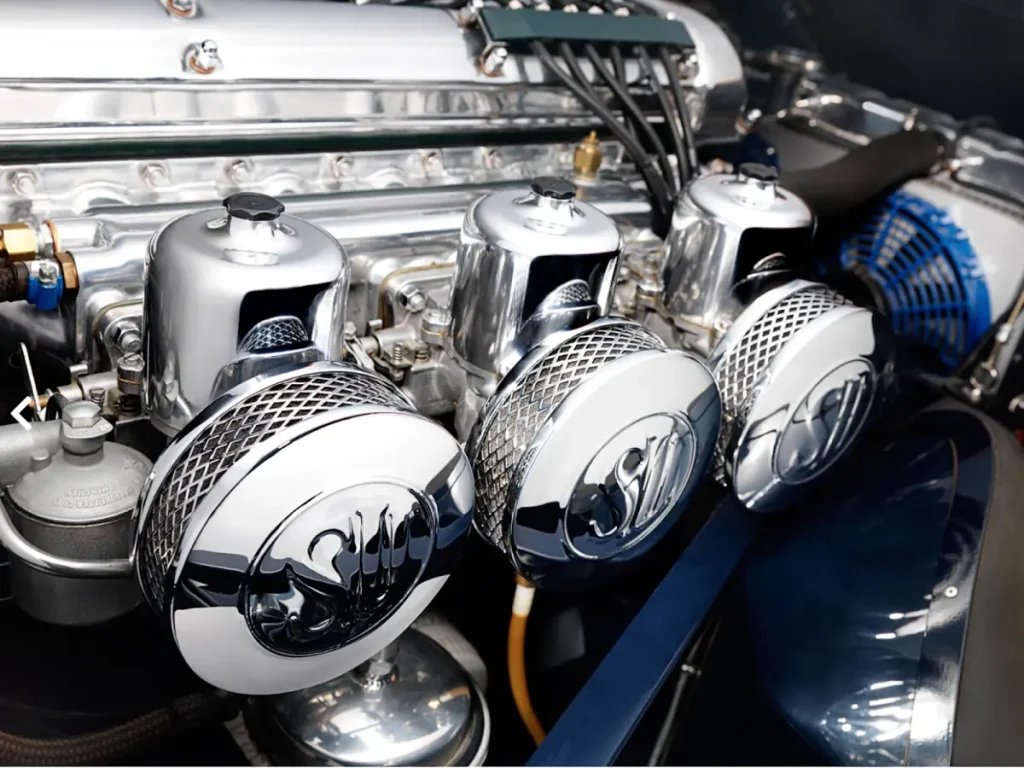 Close-up of a car engine captured with lifestyle photography services.