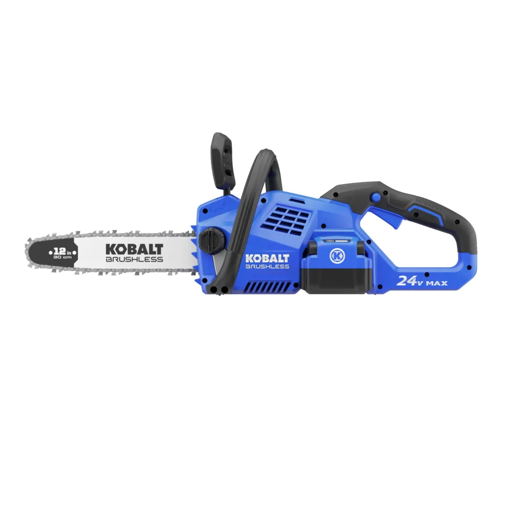 Chainsaw product image created using 3D modeling, shown on a white background.