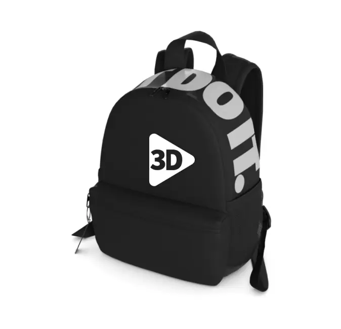 Backpack designed using top custom 3D modeling services.